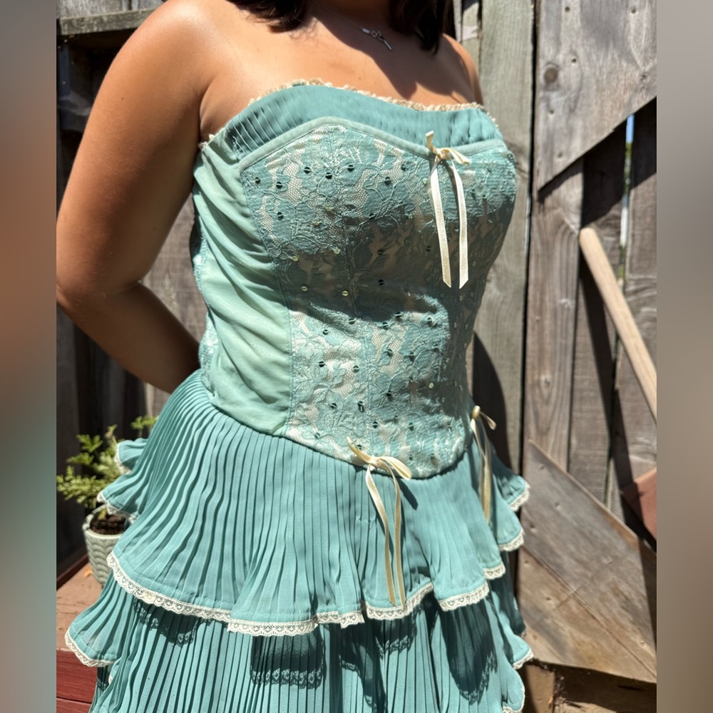 Vintage Betsey Johnson Strapless Evening Dress